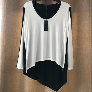 NWT.  BCBGMAXAZRIA double colored top